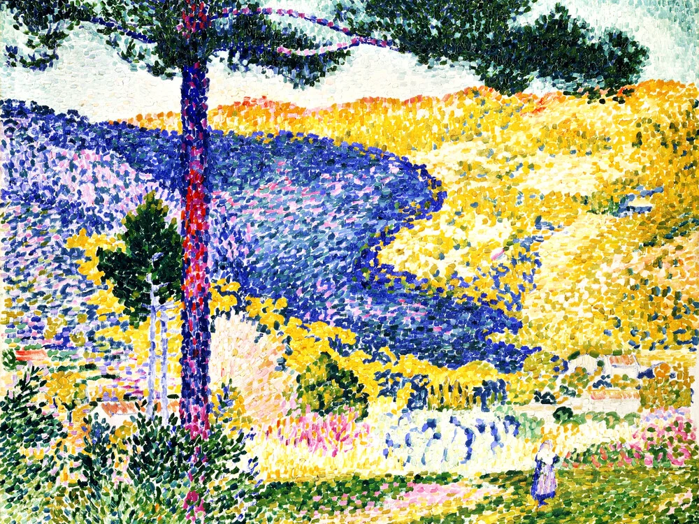 Henri-Edmond Cross: Tal mit Tanne - fotokunst von Art Classics