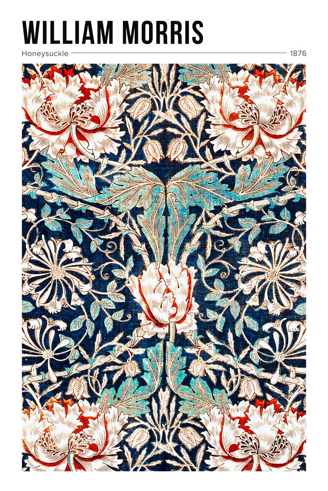 William Morris: Honeysuckle - exhibition poster - Fineart photography by Art Classics