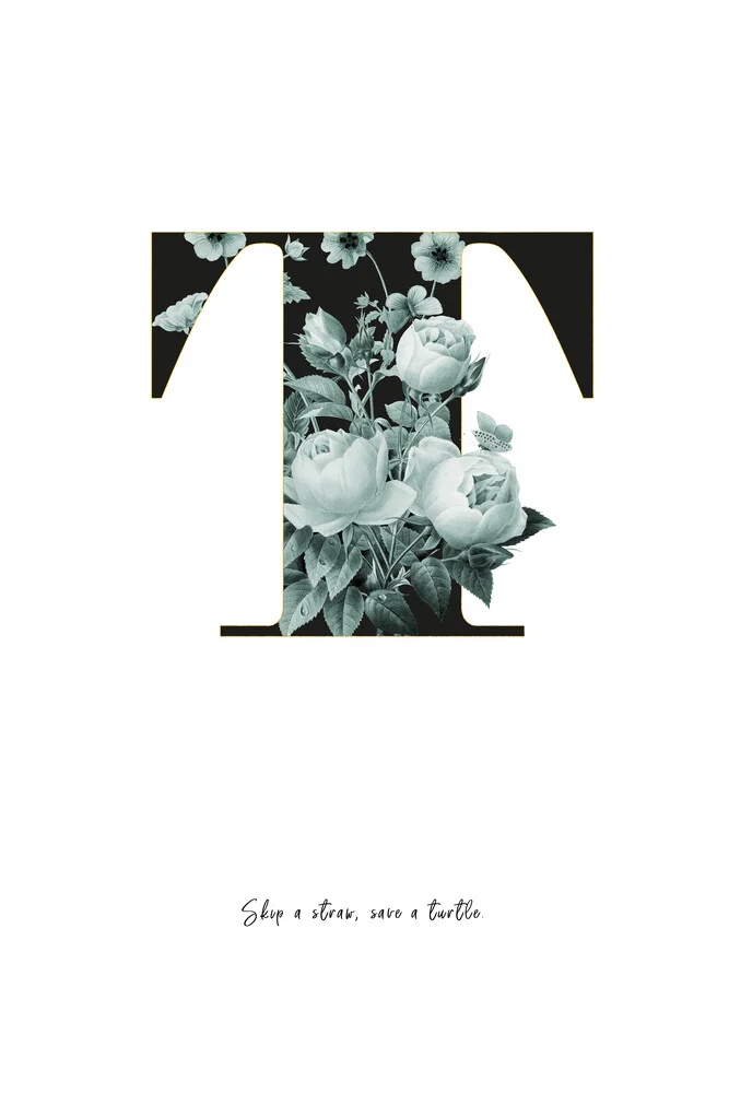 Flower Alphabet T - fotokunst von Froilein  Juno
