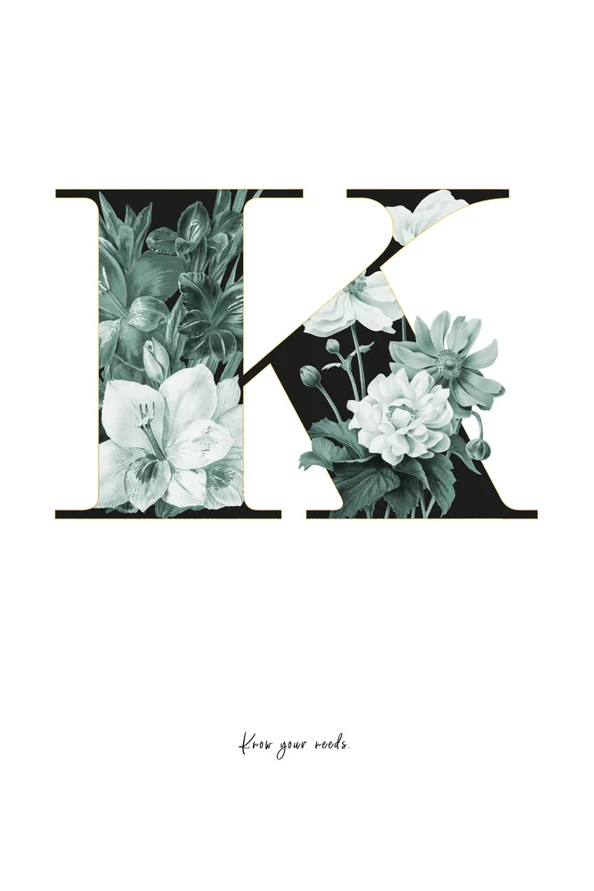 Flower Alphabet K - fotokunst von Froilein  Juno