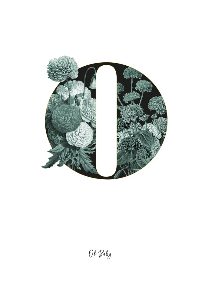 Flower Alphabet O - fotokunst von Froilein  Juno