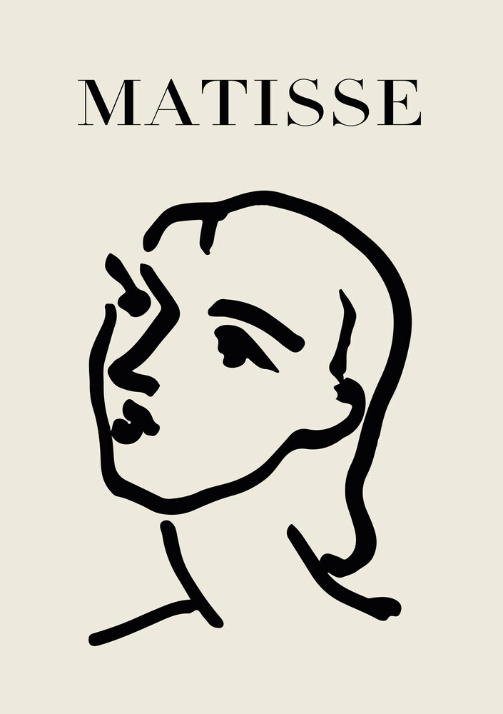 Matisse – Face Of A Woman, black / beige - Fineart photography by Art Classics