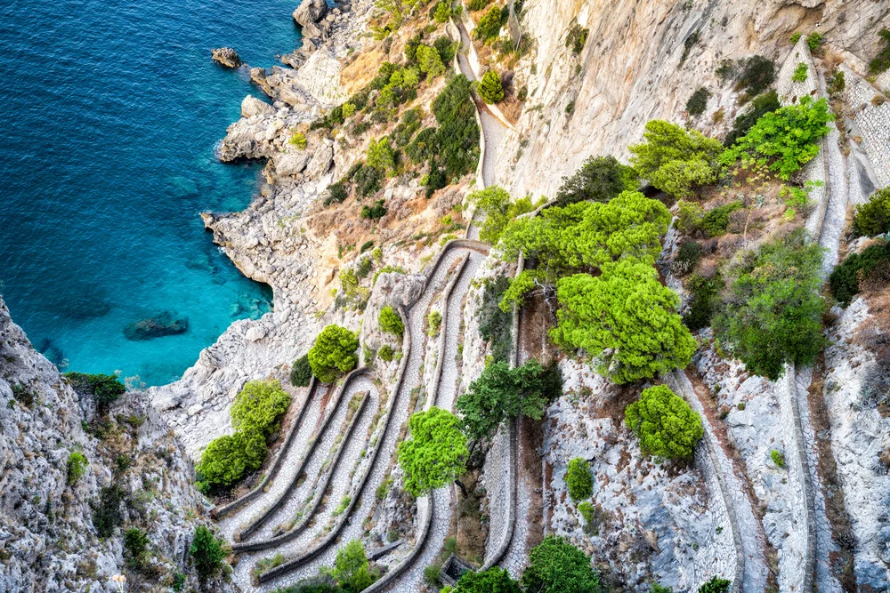 Via Krupp on the island of Capri - Fineart photography by Jan Becke