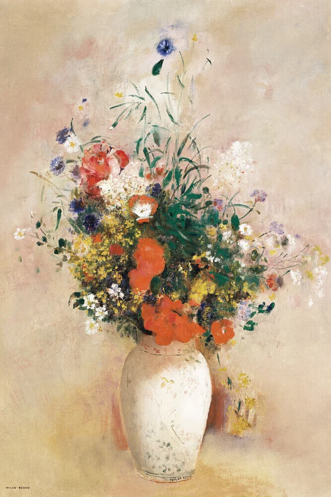 Odilon Redon - Blumenvase - fotokunst von Art Classics