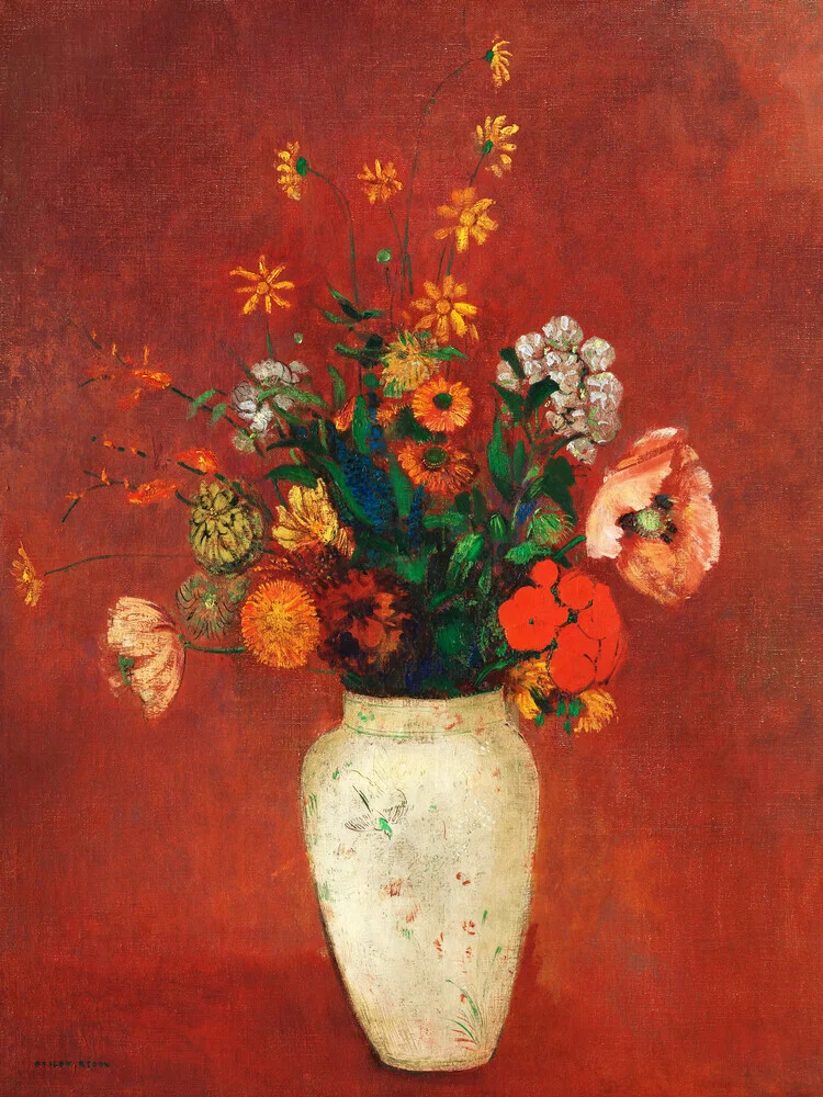 Odilon Redon - Blumenbouquet in Chinesischer Vase - fotokunst von Art Classics