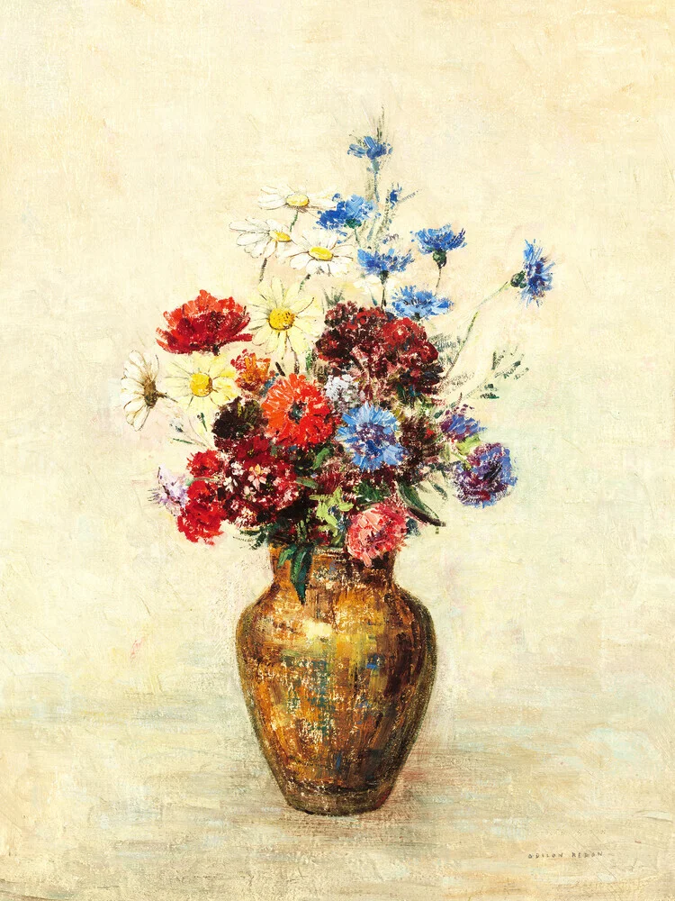 Odilon Redon - Blumen in einer Vase - fotokunst von Art Classics