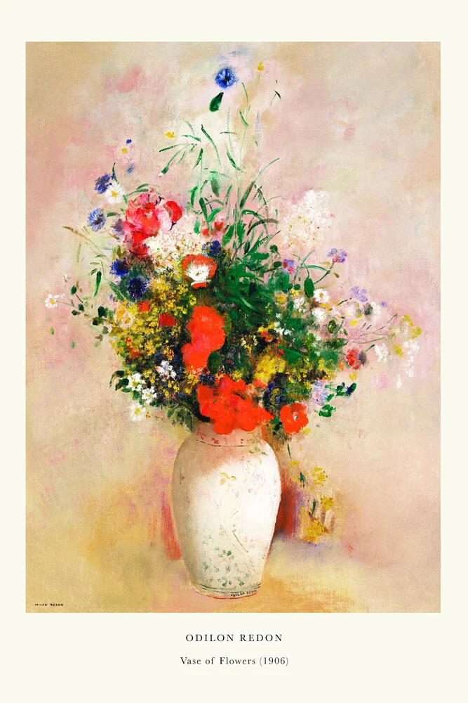 Odilon Redon - Blumenvase - fotokunst von Art Classics