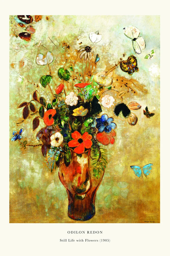 Odilon Redon - Stillleben mit Blumenvase - fotokunst von Art Classics