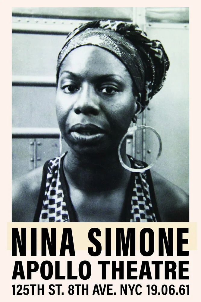 Nina Simone at the Apollo Theatre - fotokunst von Vintage Collection