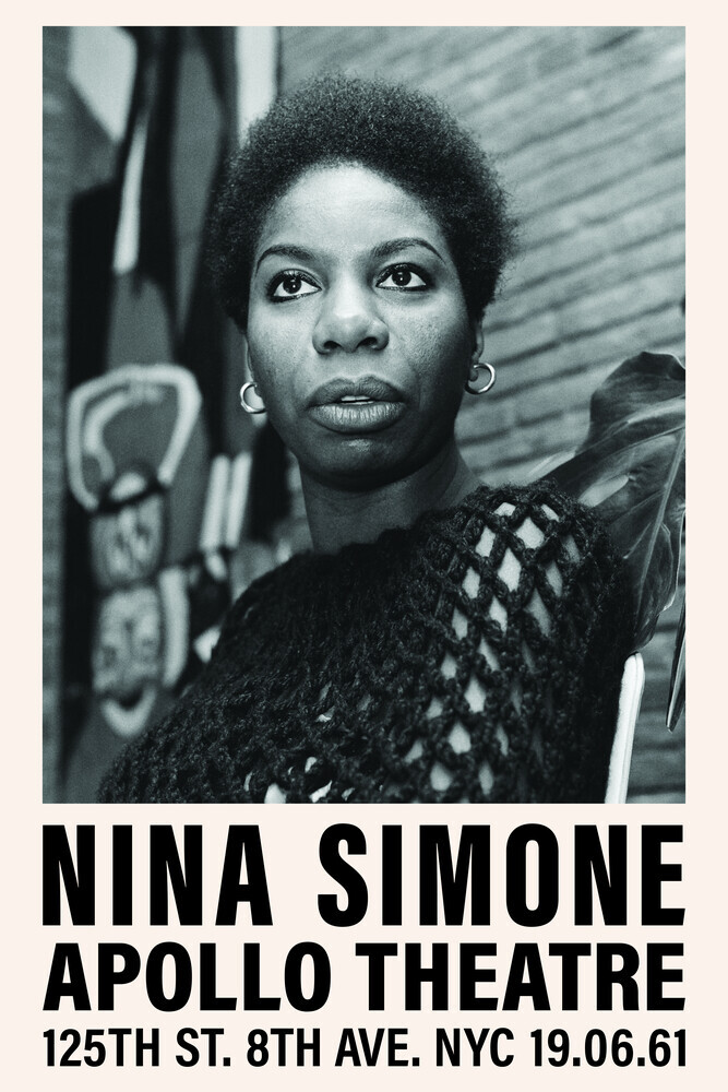 Nina Simone at the Apollo Theatre - fotokunst von Vintage Collection