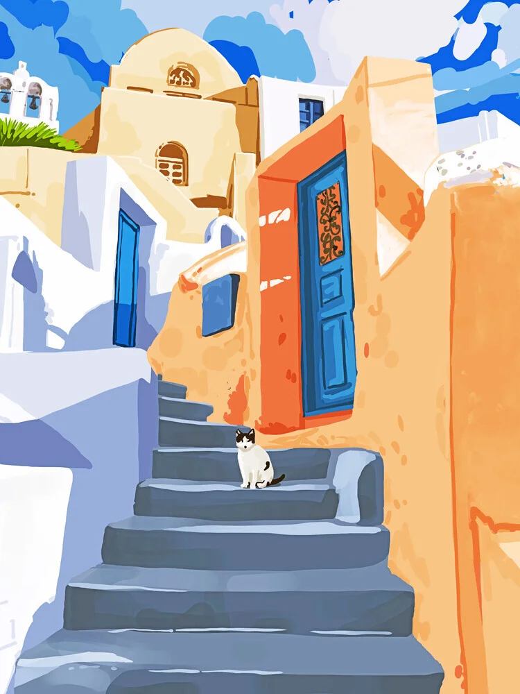 Cat in Greece - Fineart photography by Uma Gokhale