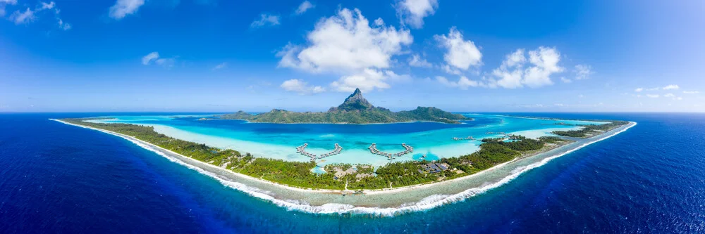 Aerial view of the Bora Bora Atoll - Fineart photography by Jan Becke