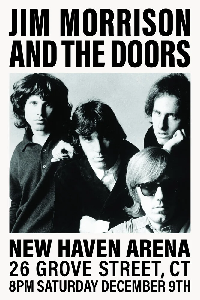 Jim Morrison and The Doors - New Haven Arena - Fineart photography by Vintage Collection