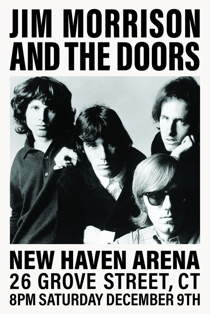 Jim Morrison and The Doors - New Haven Arena - fotokunst von Vintage Collection