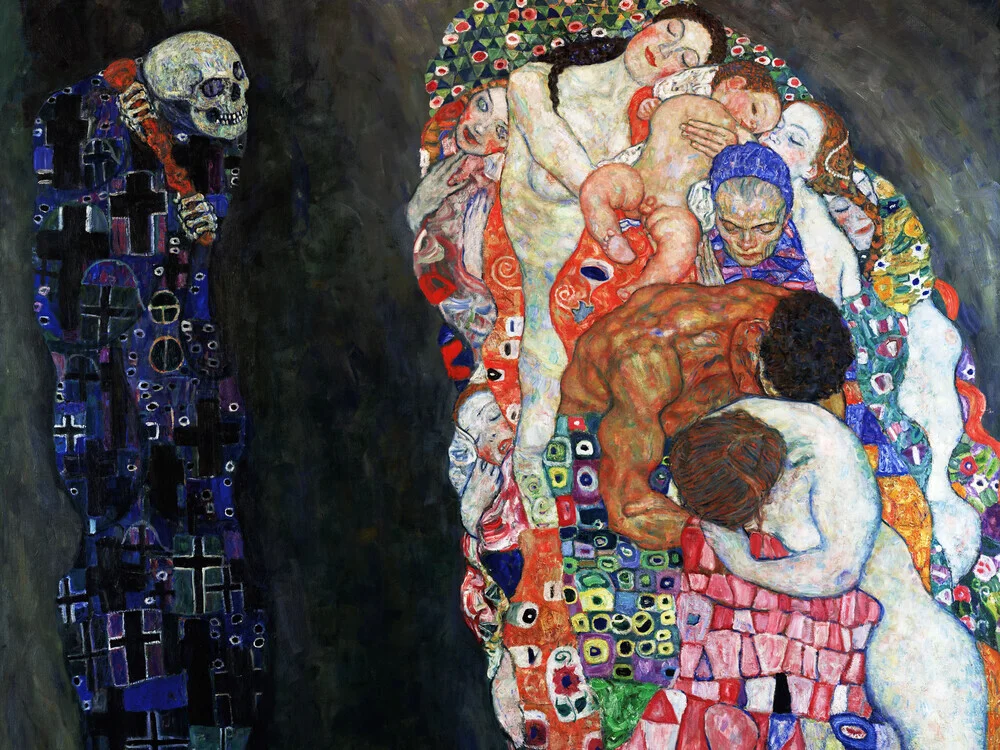 Gustav Klimt: Tod und Leben - fotokunst von Art Classics