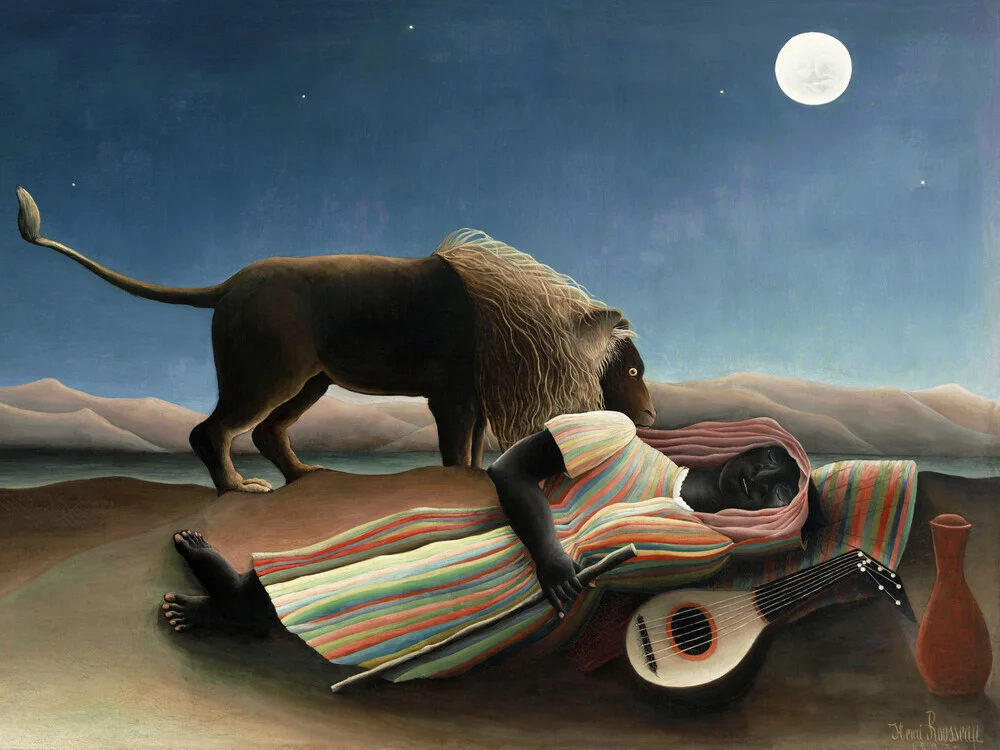 Henri Rousseau's: La Bohémienne endormie - fotokunst von Art Classics