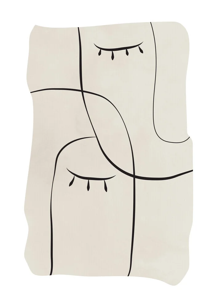 Wandbild 'Couple Line Art' – Kunst von Nikki Thaitanom als Poster oder Acrylglasbild
