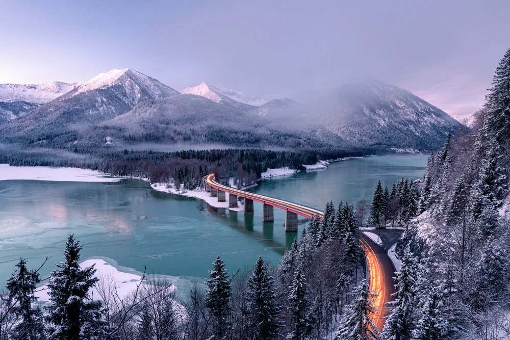 Lake Sylvenstein in winter I - Fineart photography by Franz Sussbauer