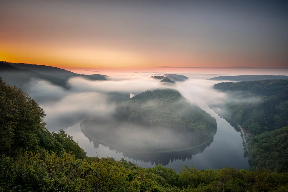 Sunrise at horseshoe of river Saar - Fineart photography by Franz Sussbauer