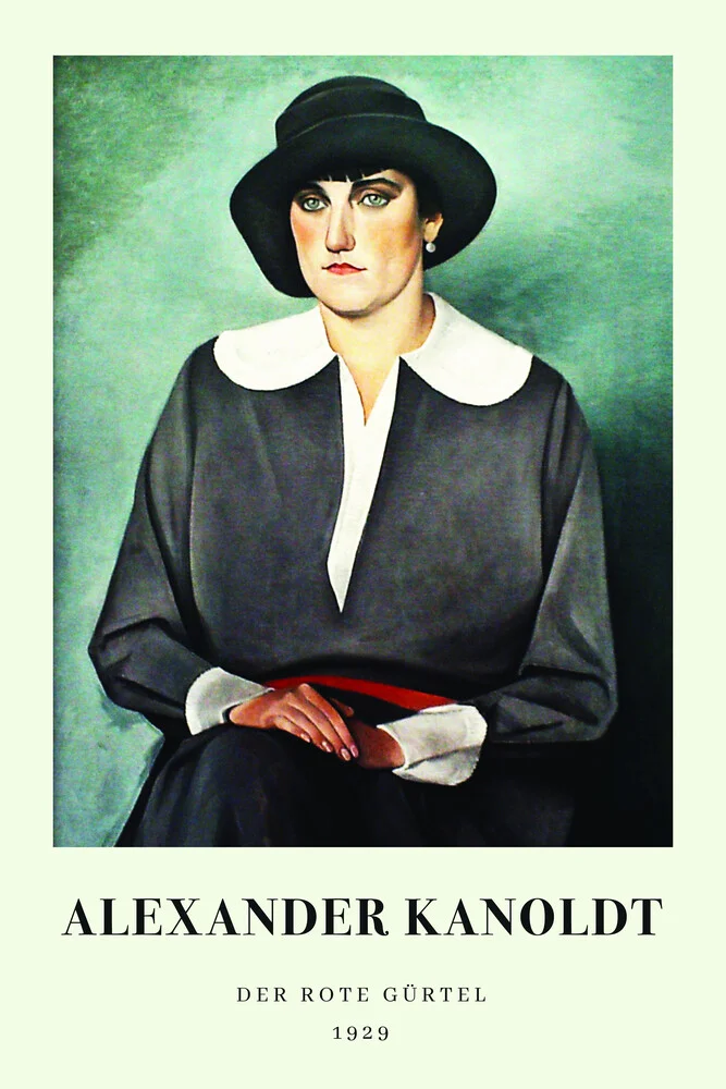 Alexander Kanoldt: Der rote Gürtel (1929) - fotokunst von Art Classics