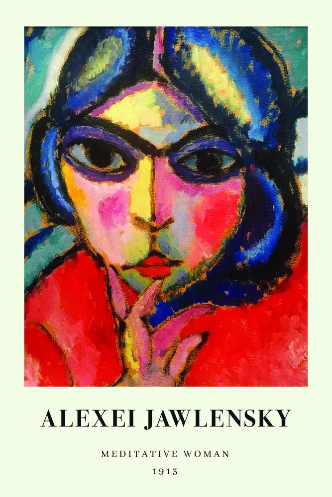 Alexej von Jawlensky: Meditative Frau (1913) - fotokunst von Art Classics