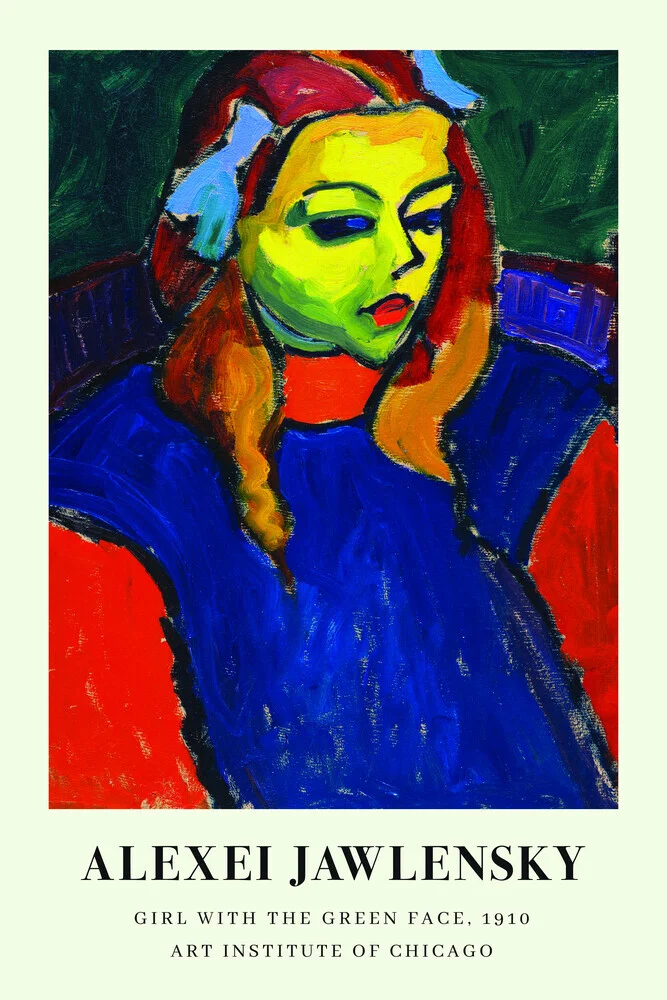 Alexei Jawlensky: Mädchen mit grünem Gesicht (1910) - fotokunst von Art Classics