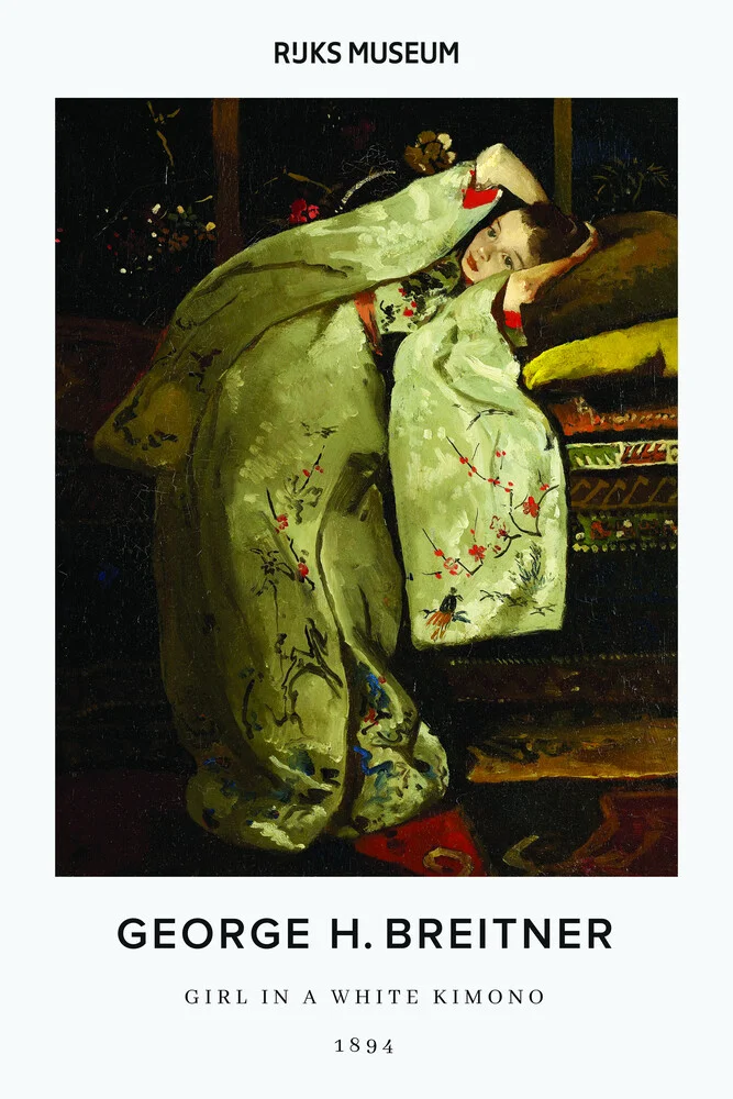 George Hendrik Breitner: Meisje in witte kimono - fotokunst von Art Classics