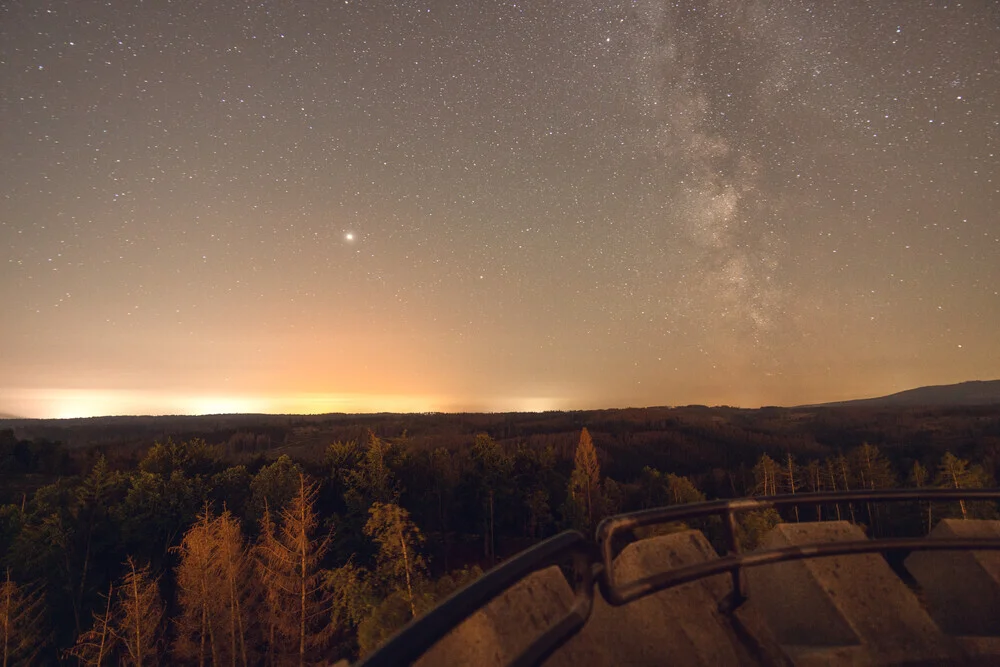 Milky Way over Harz landscape Wernigerode - Fineart photography by Oliver Henze