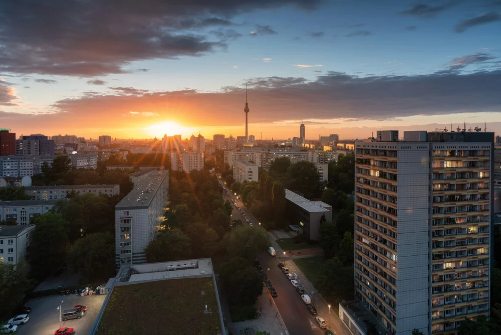 Photo art by Patrick Noack: sunset over the Berlin skyline