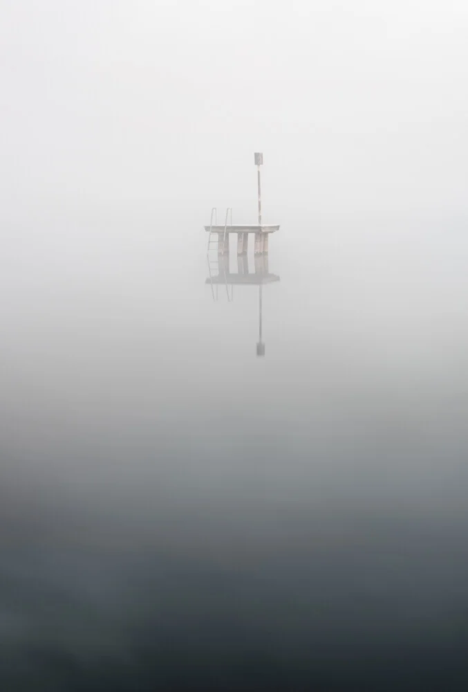 Photo art by Patrick Noack: serene foggy atmosphere over the Mecklenburg lakes