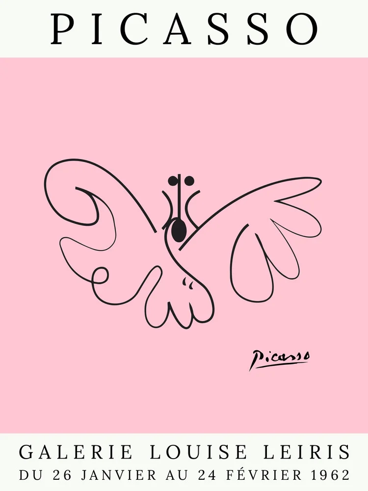 Picasso Schmetterling – rosa - fotokunst von Art Classics