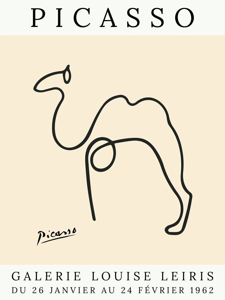 Picasso Kamel – beige - fotokunst von Art Classics