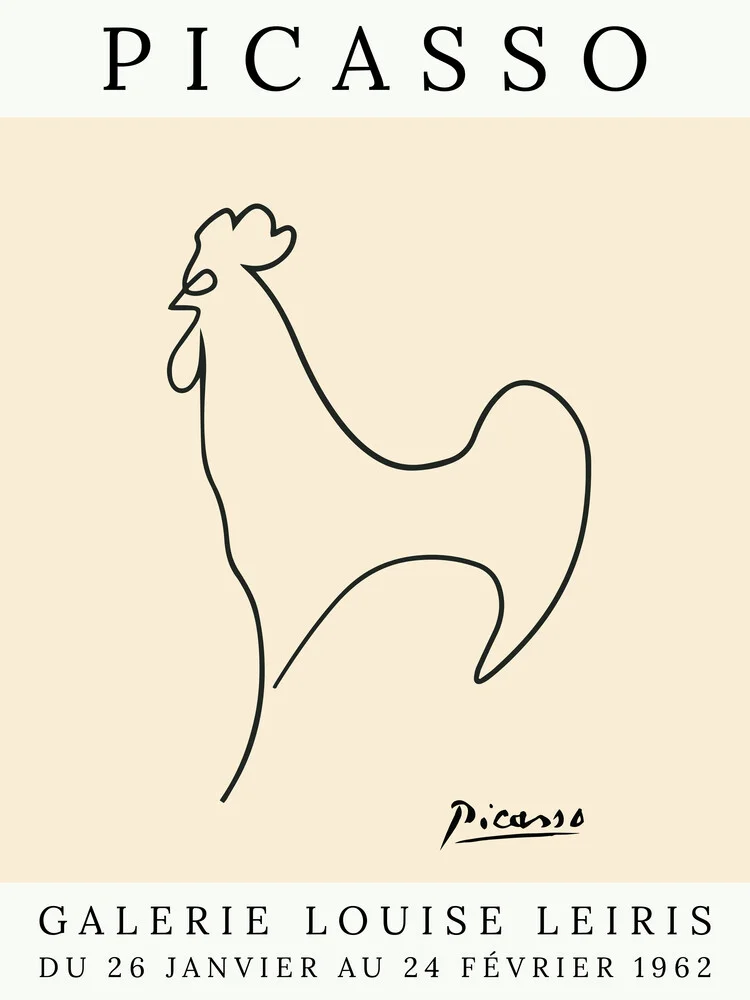 Picasso Hahn – beige - fotokunst von Art Classics
