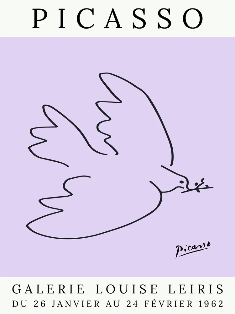 Picasso Dove – purple - Fineart photography by Art Classics