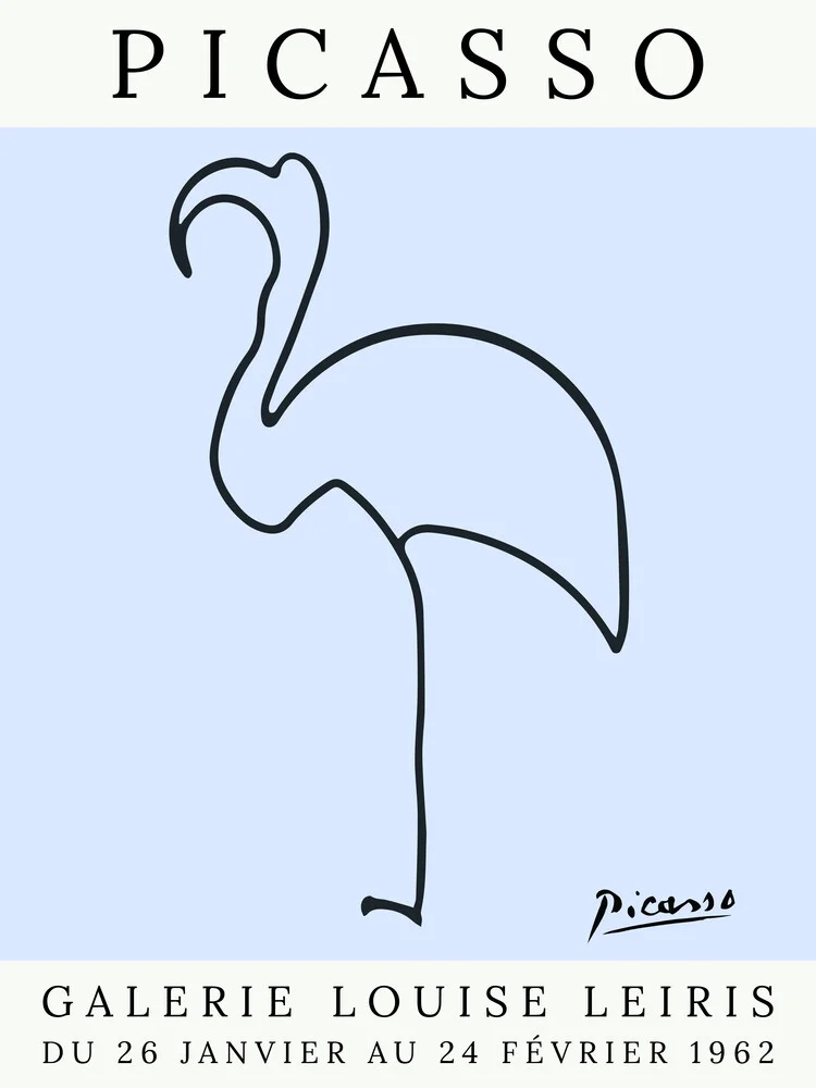 Picasso Flamingo – blue - Fineart photography by Art Classics