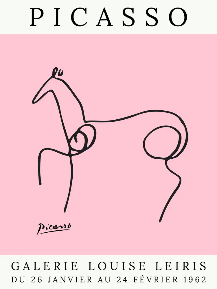 Picasso Pferd – rosa - fotokunst von Art Classics