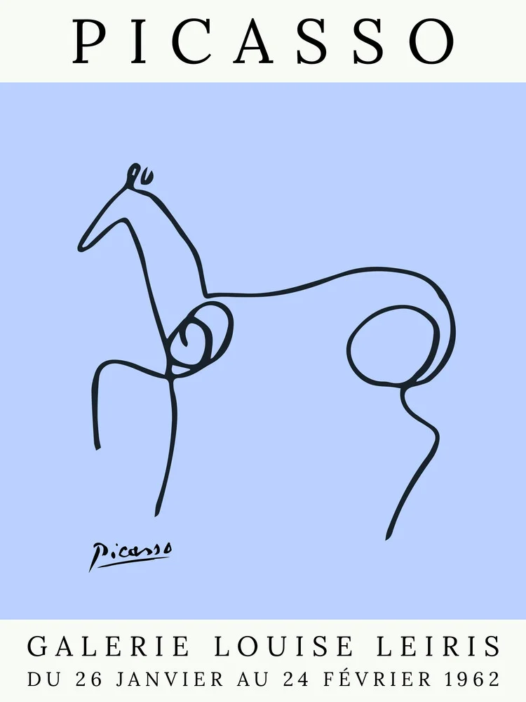Picasso Pferd – violett - fotokunst von Art Classics