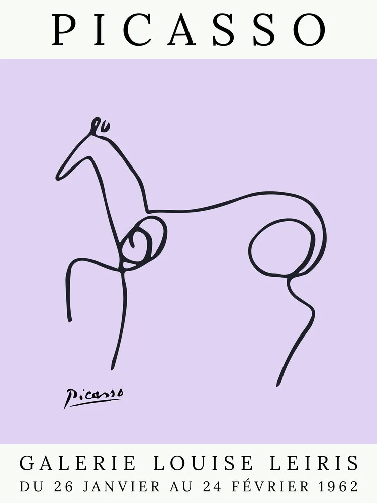 Picasso Pferd – lila - fotokunst von Art Classics