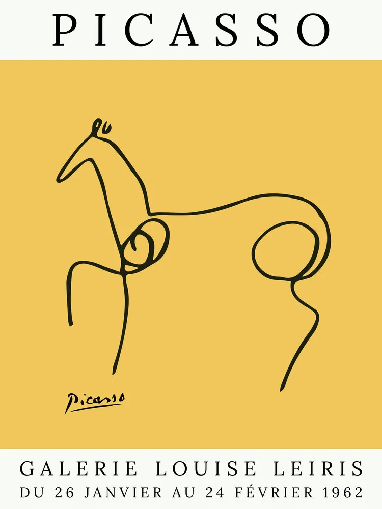Picasso Pferd – gelb - fotokunst von Art Classics