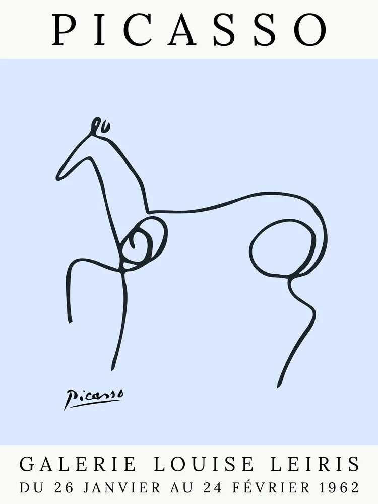 Picasso Pferd – blau - fotokunst von Art Classics