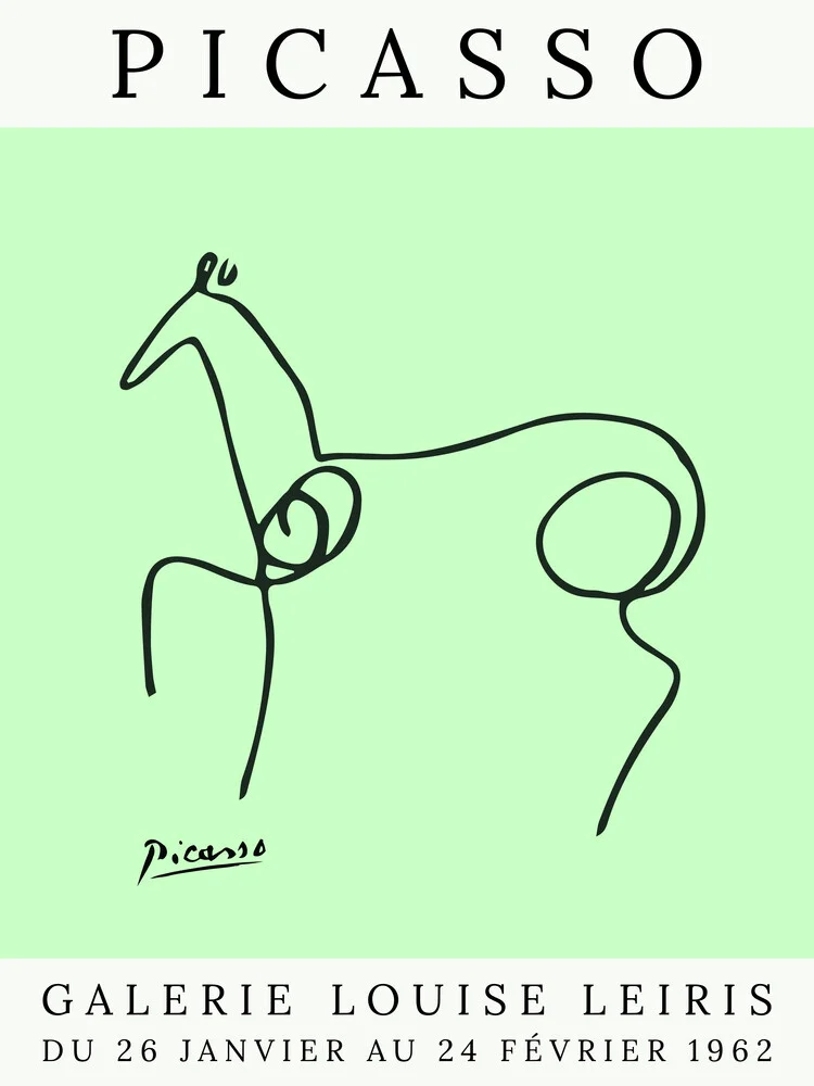 Picasso Pferd – grün - fotokunst von Art Classics