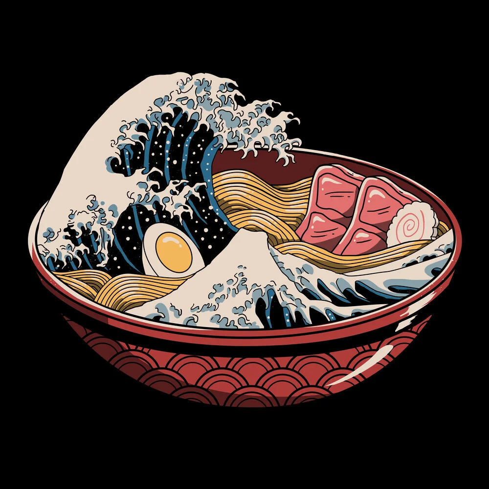 Great Ramen Wave - fotokunst von Vincent Trinidad Art