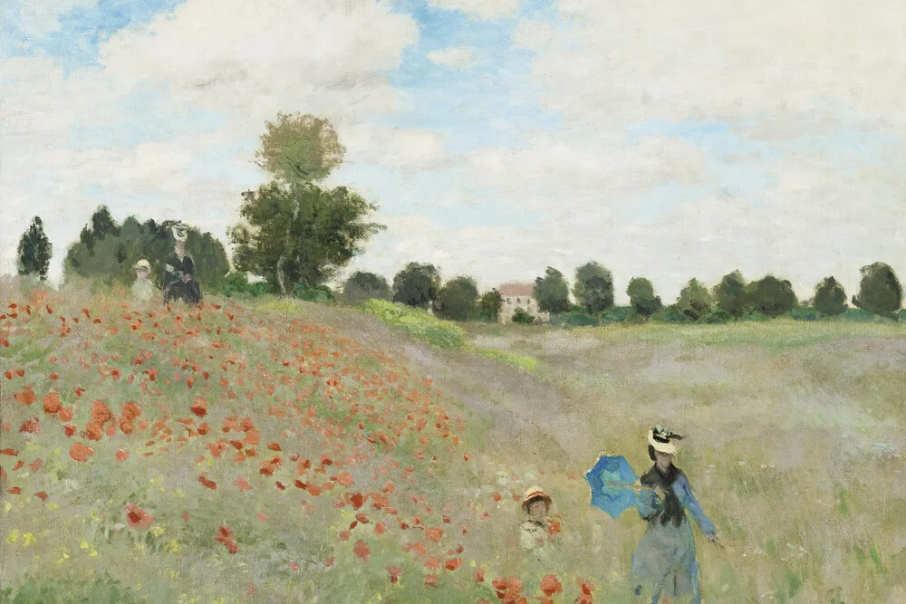 Claude Monet: Das Mohnfeld bei Argenteuil - fotokunst von Art Classics