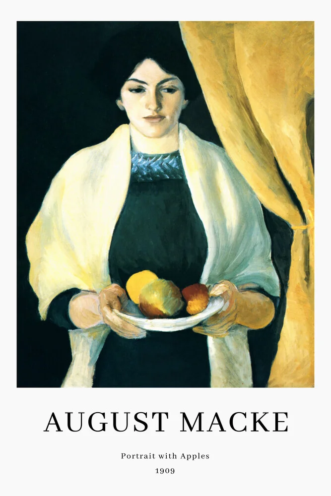 August Macke: Porträt mit Äpfeln - Ausstellungsposter - fotokunst von Art Classics