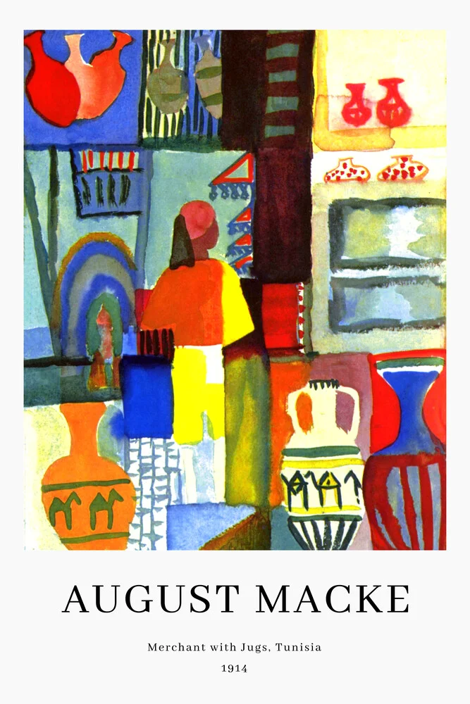 August Macke: Merchant with jugs - exhibition poster - Fineart photography by Art Classics