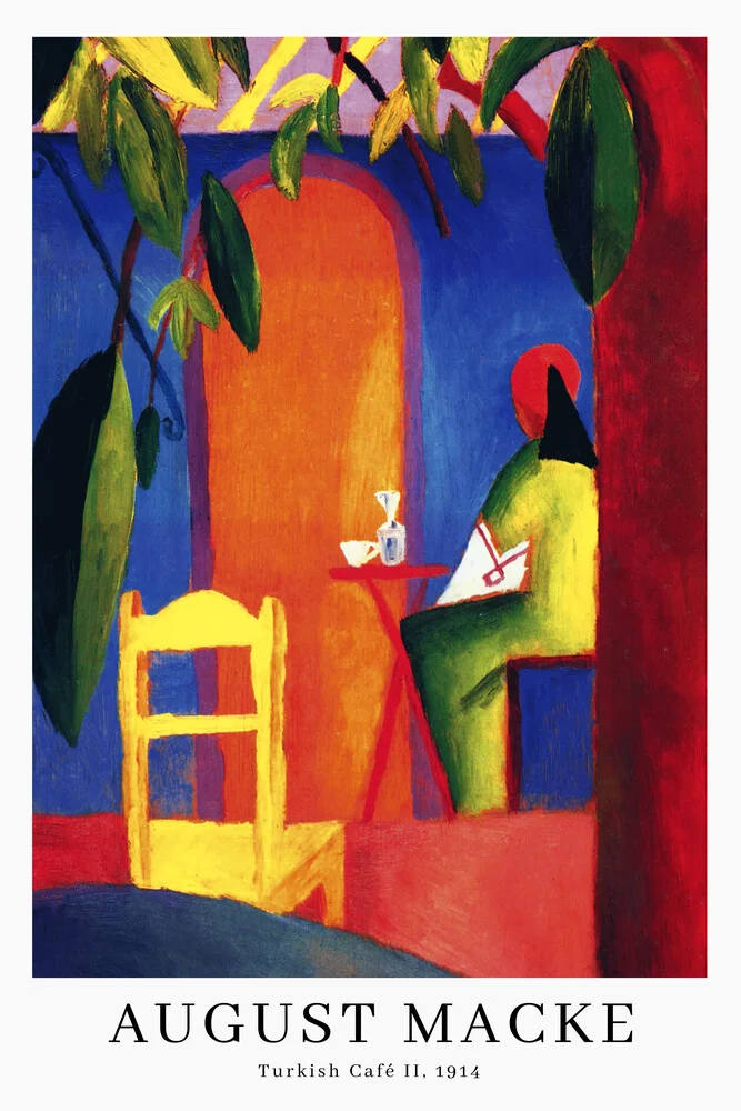 August Macke: Türkisches Café - Ausstellungsposter - fotokunst von Art Classics