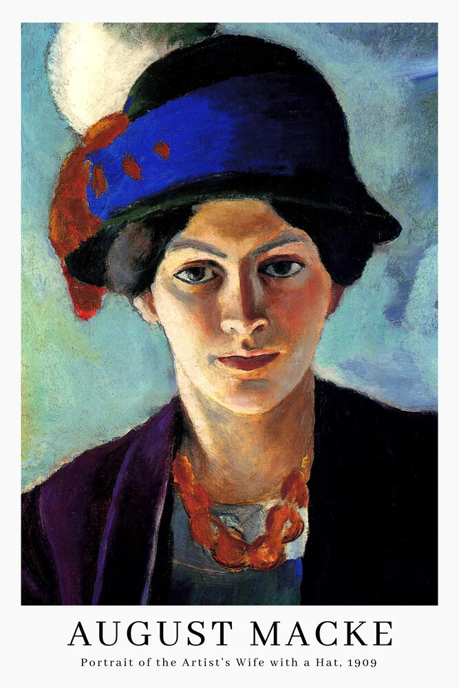 August Macke: Portrait of the artists wife - exhibition poster - Fineart photography by Art Classics