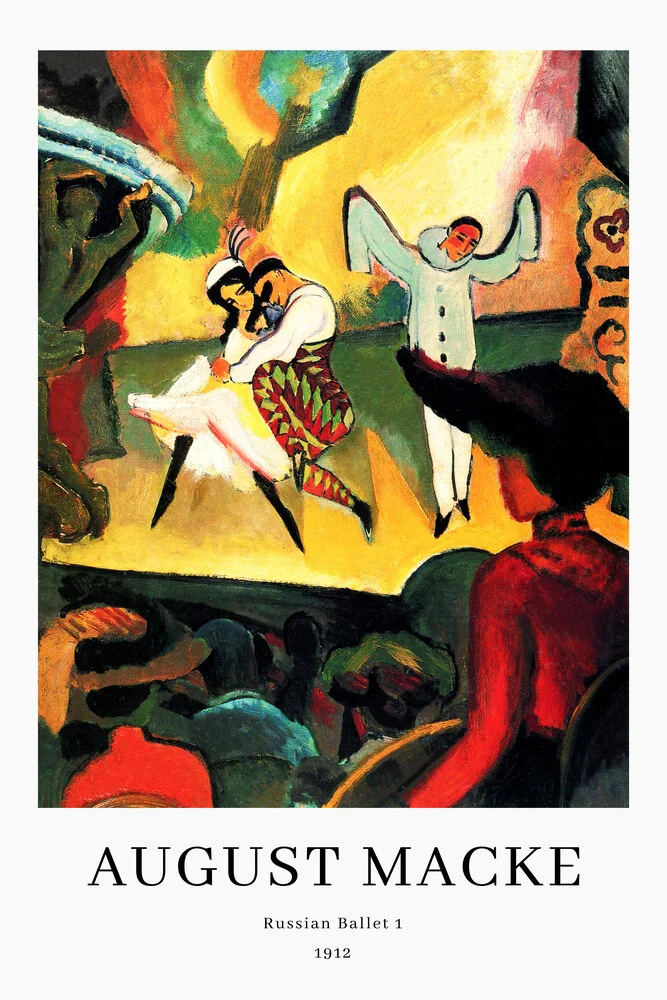 August Macke: Russisches Ballett - Ausstellungsposter - fotokunst von Art Classics