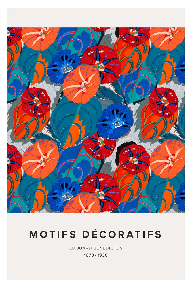 Édouard Bénédictus: Art Deco floral pattern variation 15 - Fineart photography by Art Classics