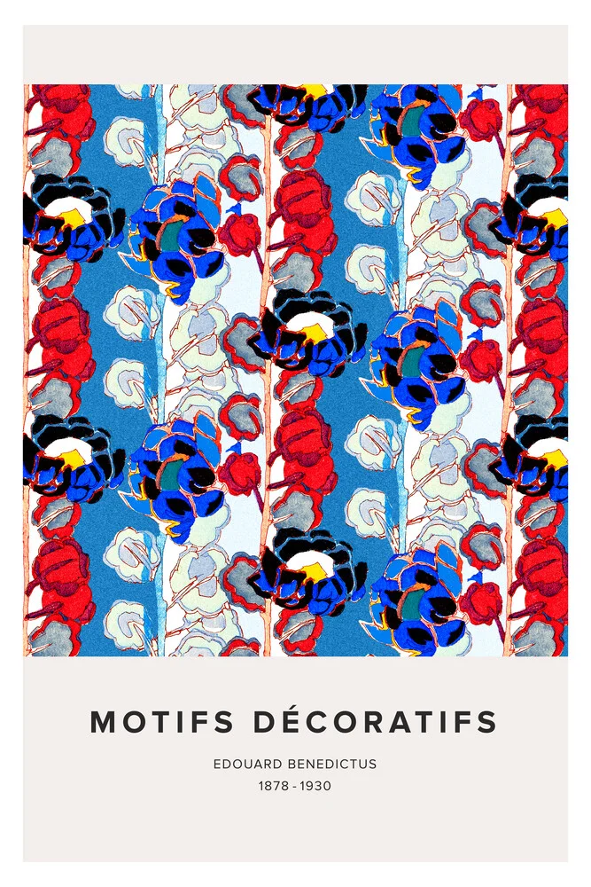 Édouard Bénédictus: Art Deco floral pattern variation - Fineart photography by Art Classics